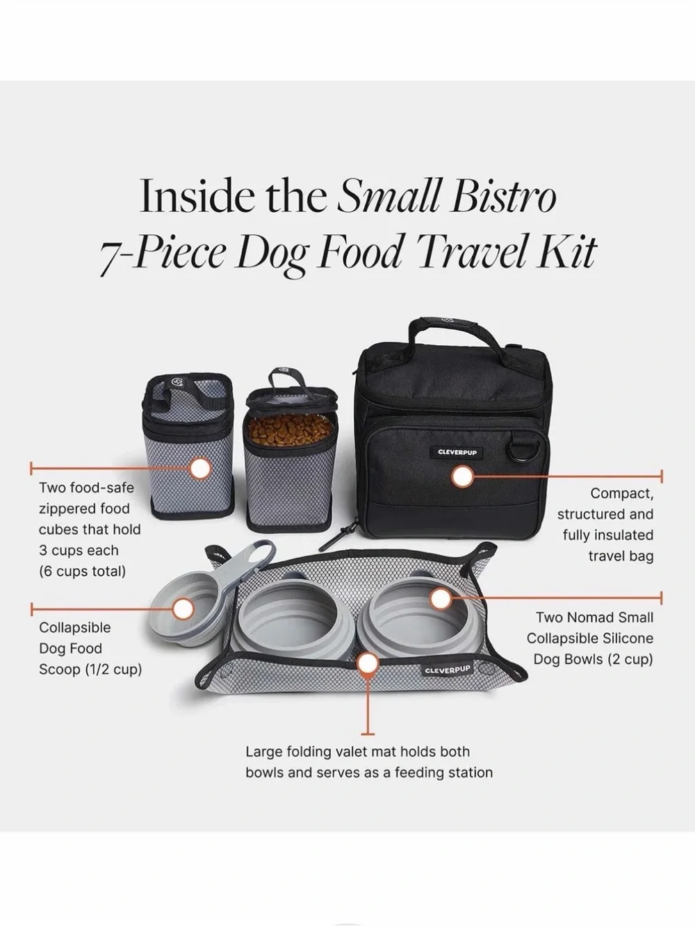 NWT Small Bistro Box Dog Food Travel Kit